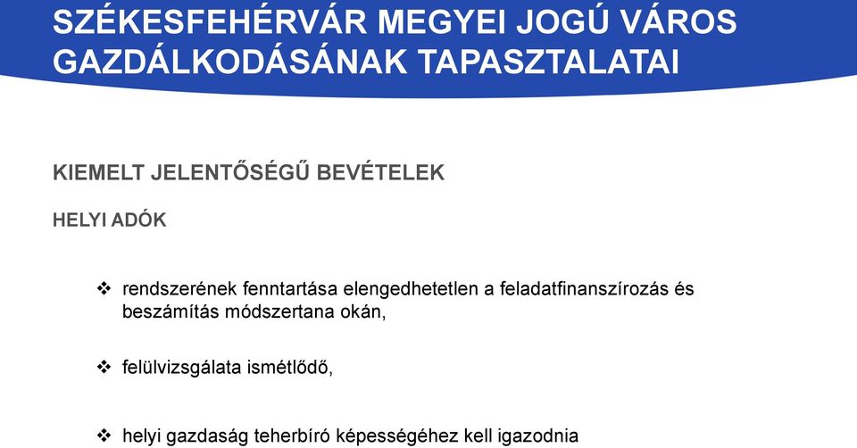 beszámítás módszertana okán, felülvizsgálata