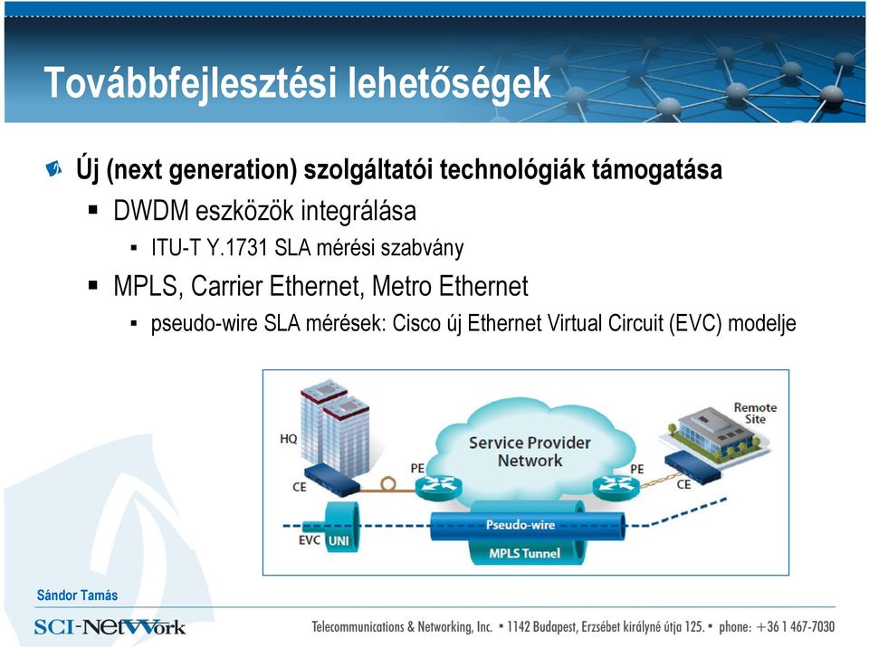 1731 SLA mérési szabvány MPLS, Carrier Ethernet, Metro Ethernet