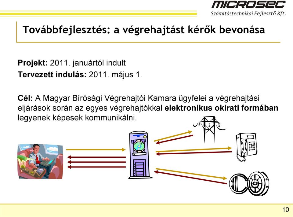 Cél: A Magyar Bírósági Végrehajtói Kamara ügyfelei a végrehajtási