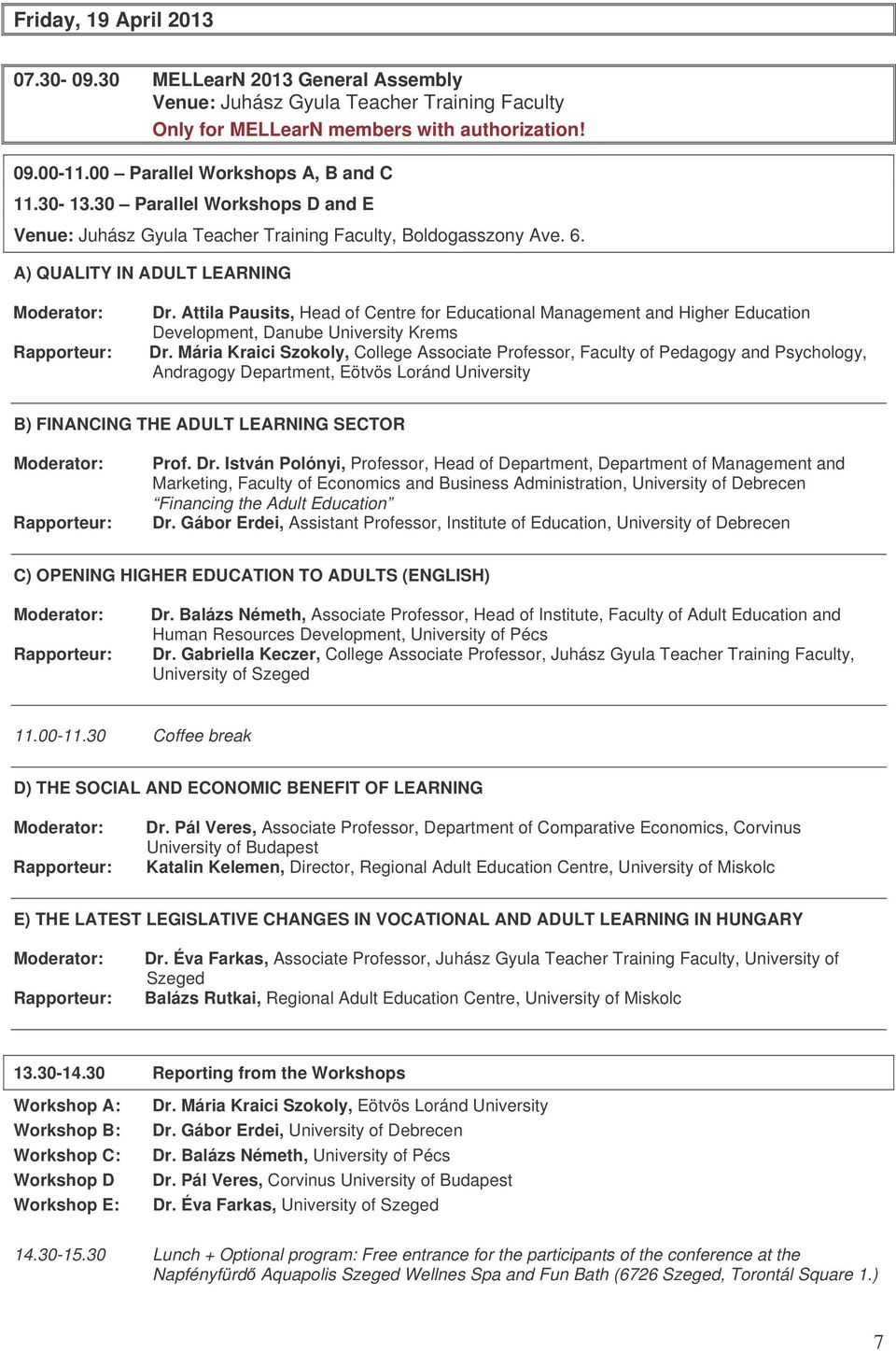 Attila Pausits, Head of Centre for Educational Management and Higher Education Development, Danube University Krems Dr.