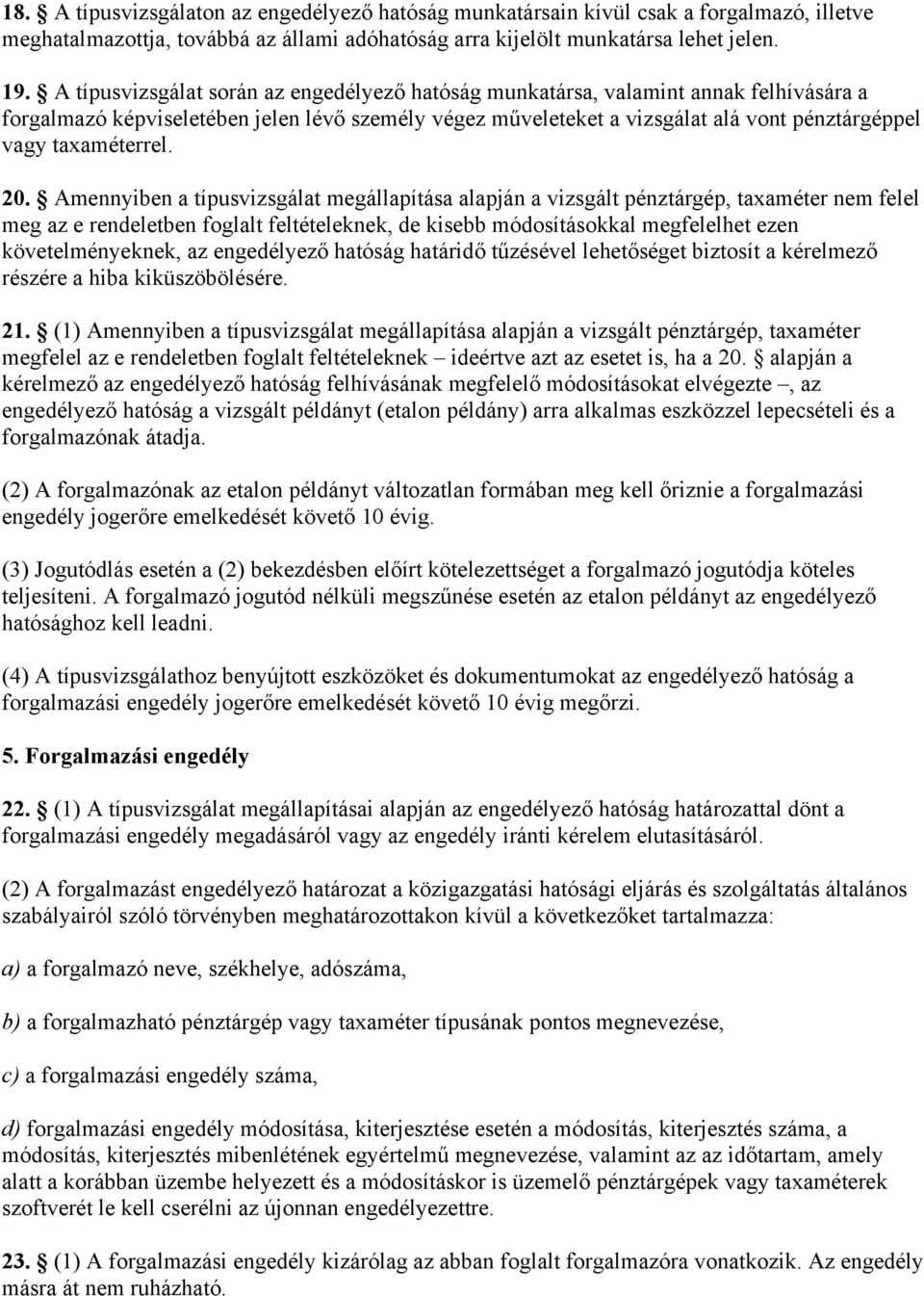 taxaméterrel. 20.