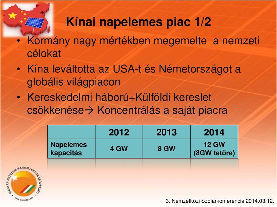 háború+külföldi kereslet csökkenése Koncentrálás a saját piacra 2012 2013 2014