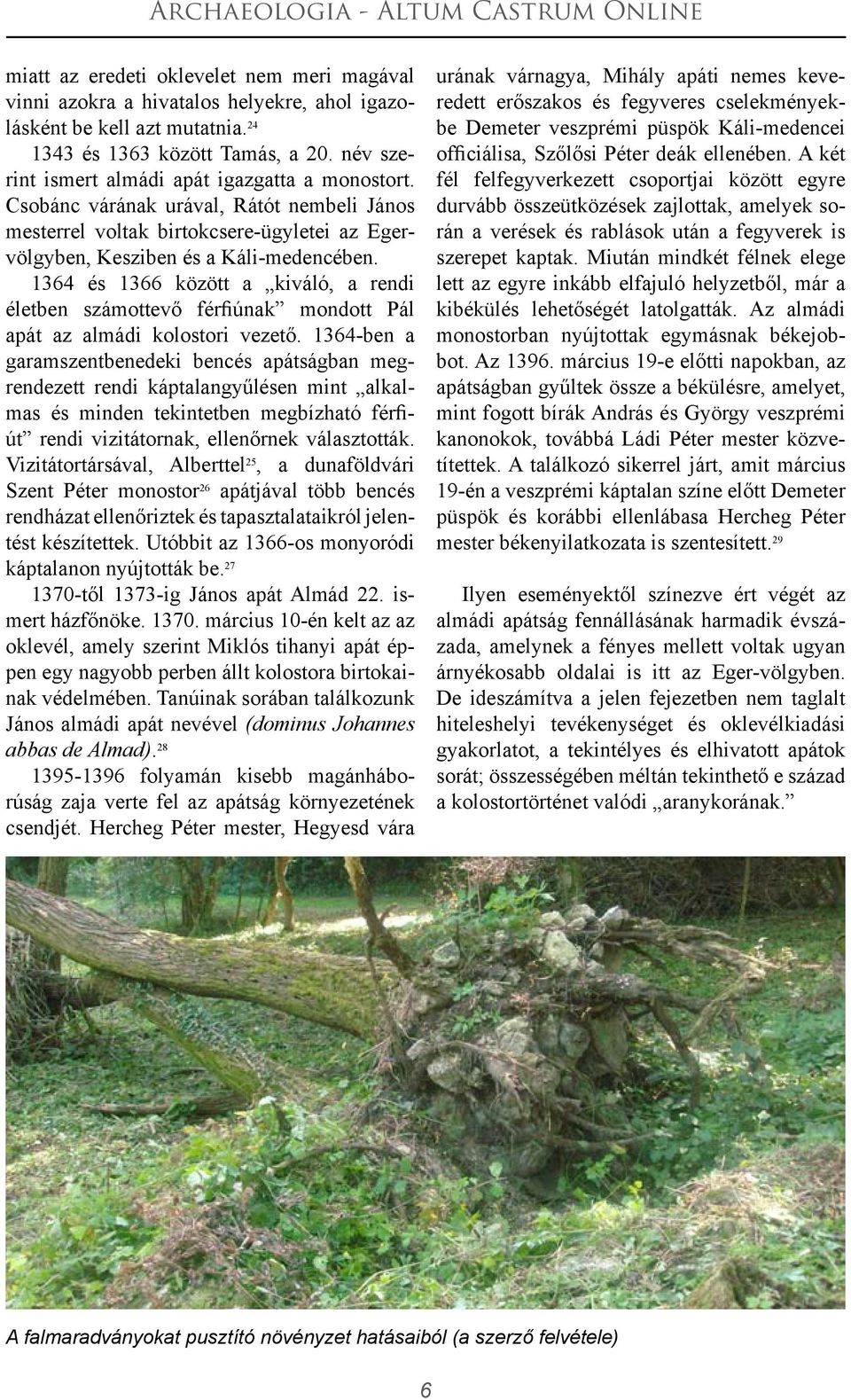 1364 és 1366 között a kiváló, a rendi életben számottevő férfiúnak mondott Pál apát az almádi kolostori vezető.