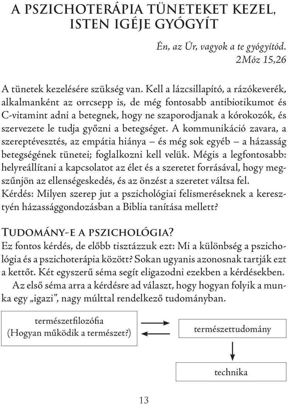 betegséget. A kommunikáció zavara, a szereptévesztés, az empátia hiánya és még sok egyéb a házasság betegségének tünetei; foglalkozni kell velük.