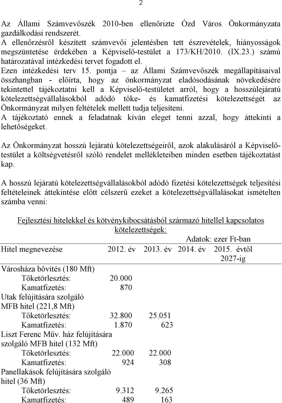 Ezen intézkedési terv 15.