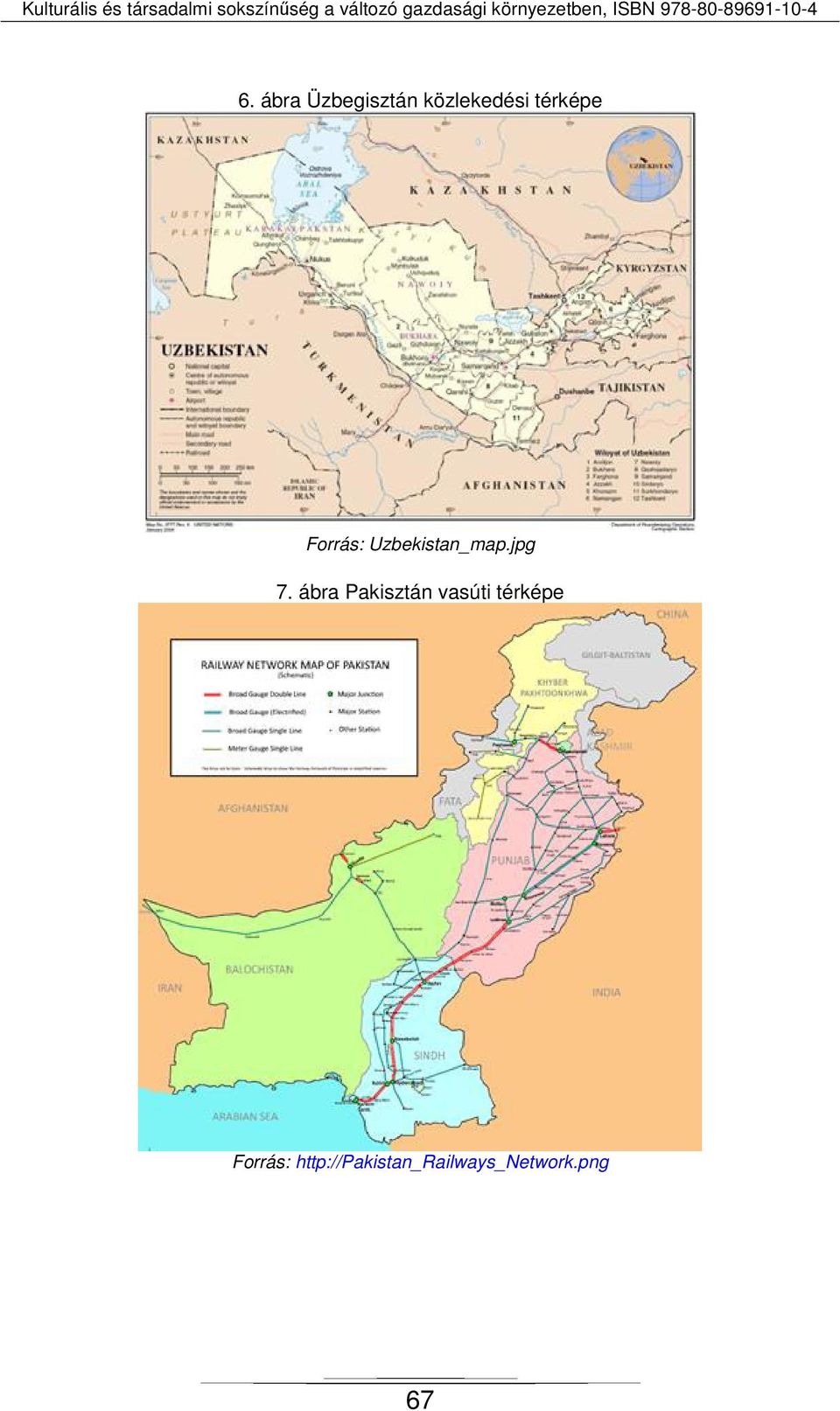 ábra Pakisztán vasúti térképe