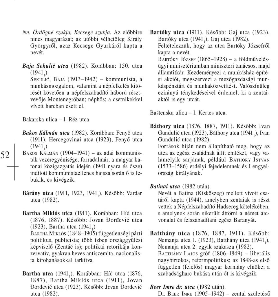 el. Bakarska ulica l.
