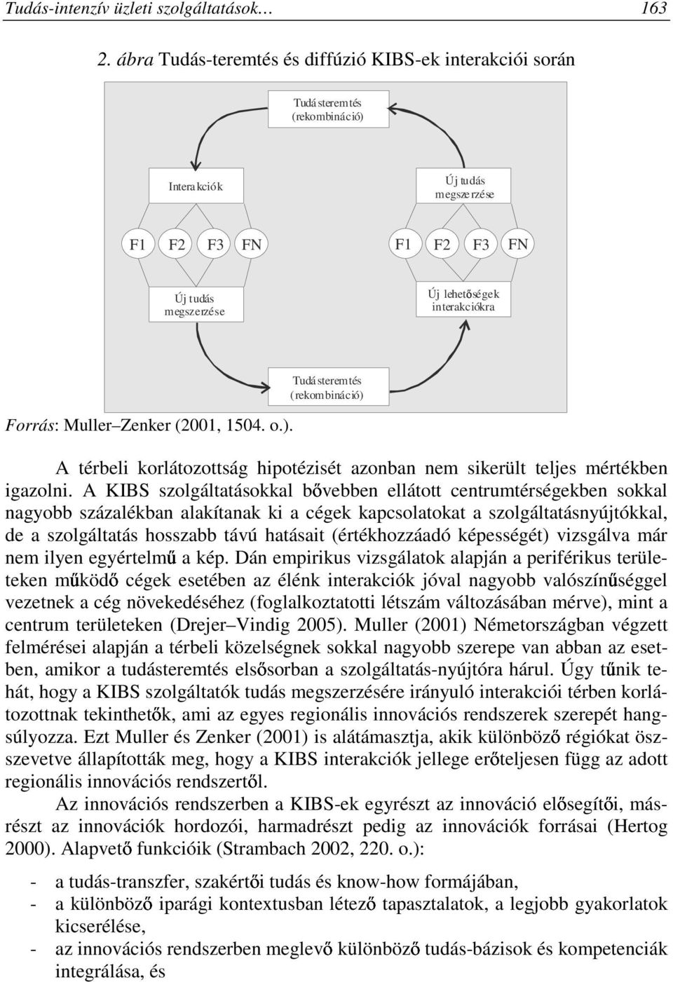 Forrás: Muller Zenker (2001, 1504. o.). Tudá steremtés (rekombináció) A térbeli korlátozottság hipotézisét azonban nem sikerült teljes mértékben igazolni.