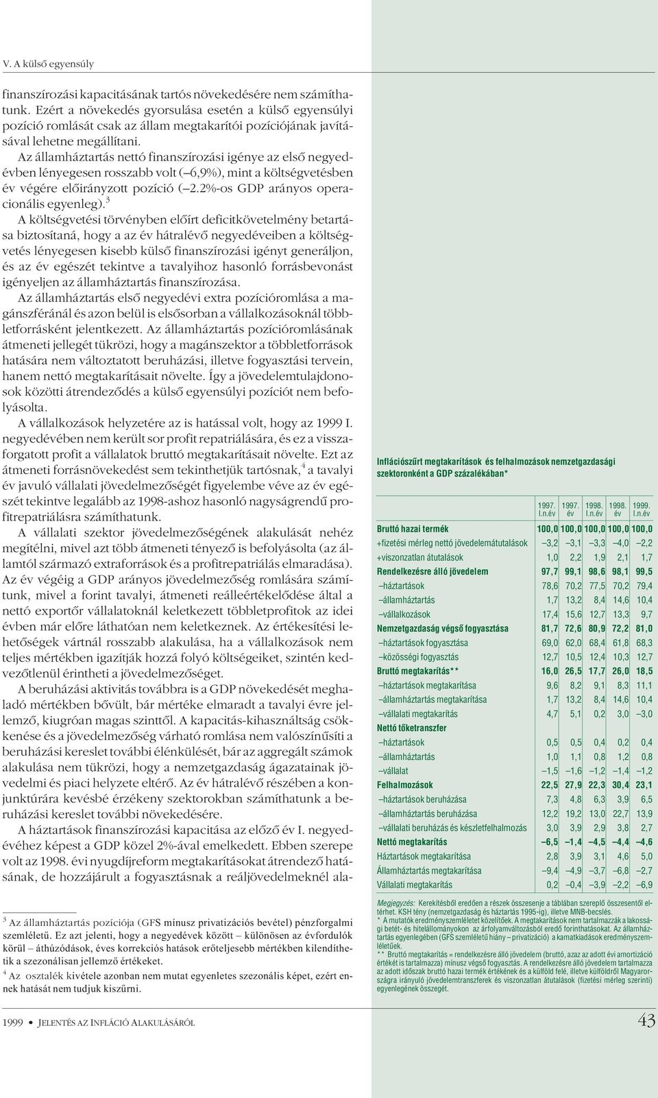 Az államháztartás nettó finanszírozási igénye az elsõ negyedévben lényegesen rosszabb volt ( 6,9), mint a költségvetésben év végére elõirányzott pozíció ( 2.2-os GDP arányos operacionális egyenleg).