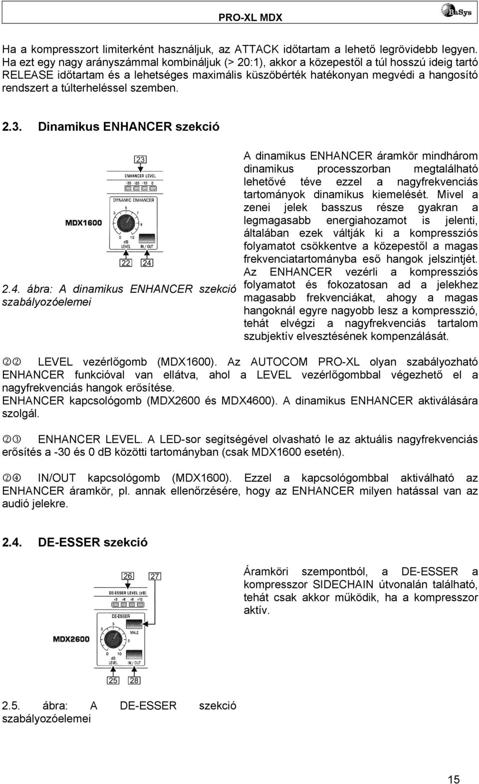 túlterheléssel szemben. 2.3. Dinamikus ENHANCER szekció 2.4.