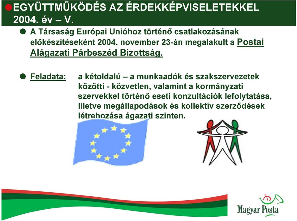 november 23-án megalakult a Postai Alágazati Párbeszéd Bizottság.