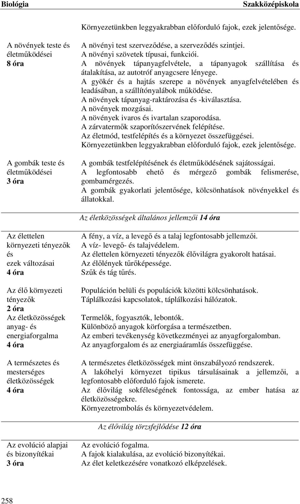 A növények tápanyagfelvétele, a tápanyagok szállítása és átalakítása, az autotróf anyagcsere lényege.