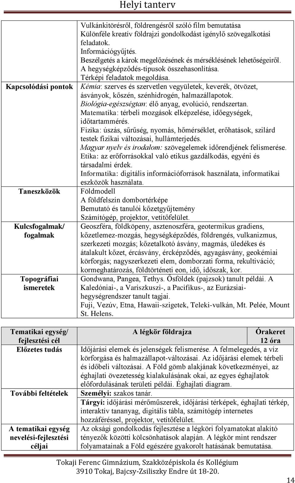 Beszélgetés a károk megelőzésének és mérséklésének lehetőségeiről. A hegységképződés-típusok összehasonlítása. Térképi feladatok megoldása.