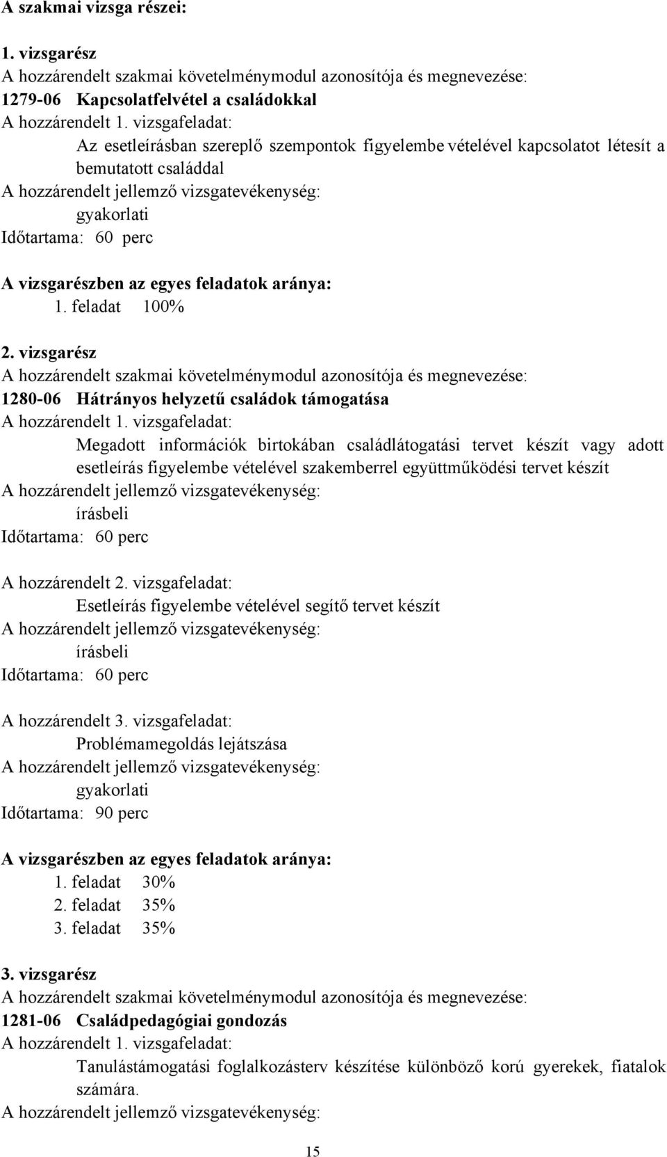 vizsgarészben az egyes feladatok aránya: 1. feladat 100% 2.