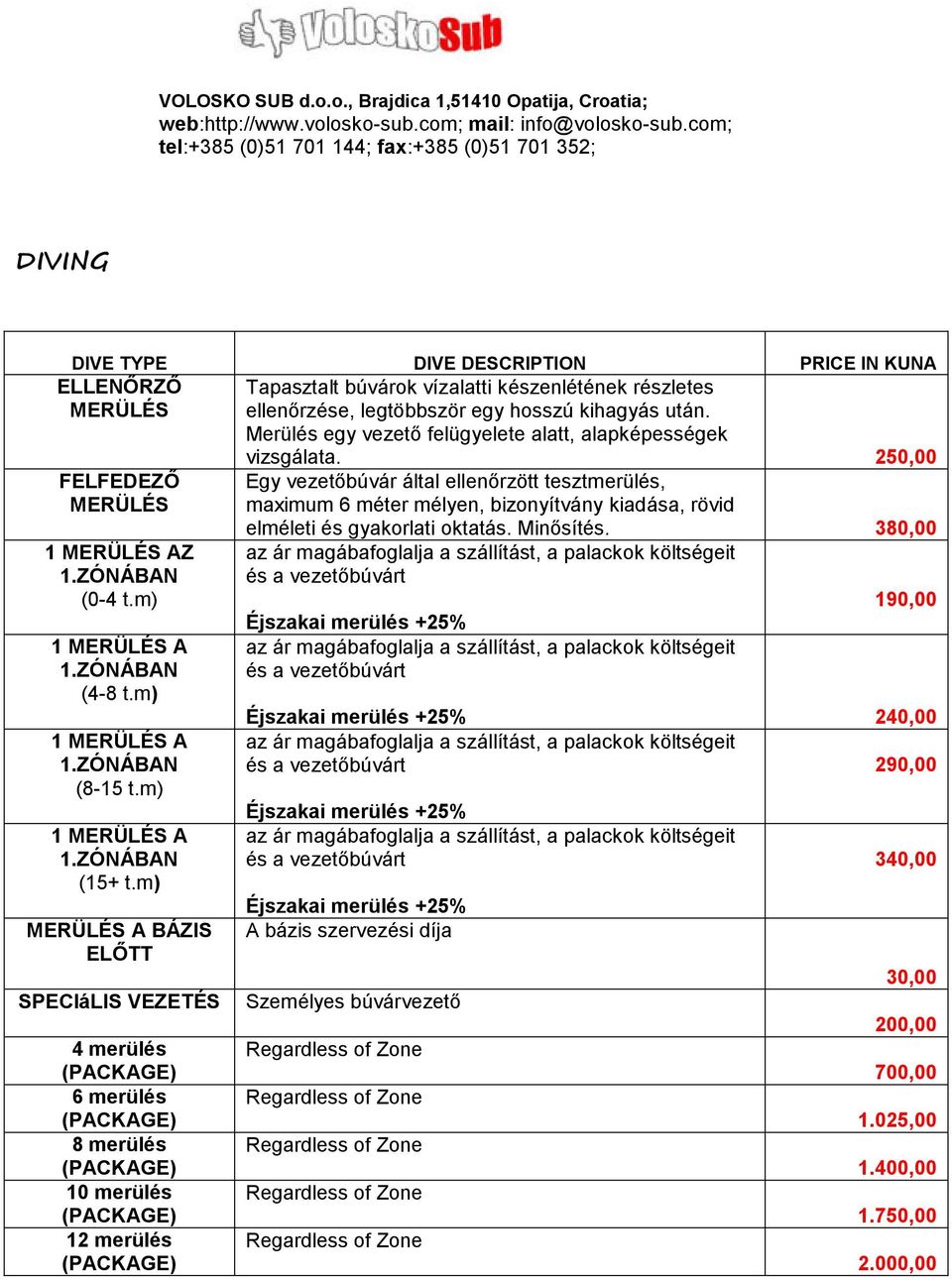 hosszú kihagyás után. Merülés egy vezető felügyelete alatt, alapképességek FELFEDEZŐ MERÜLÉS Z (0-4 t.m) (4-8 t.m) (8-15 t.m) (15+ t.