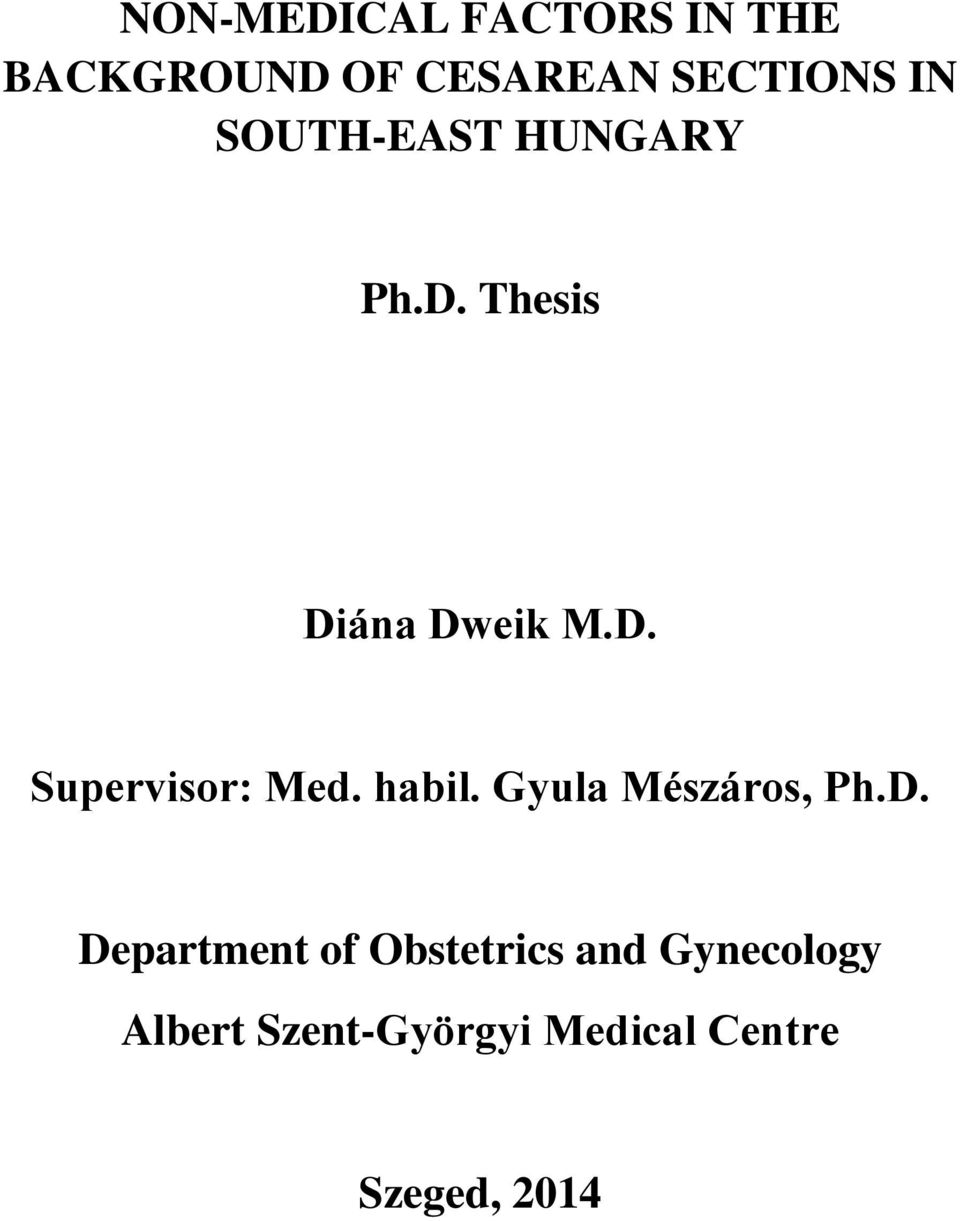 habil. Gyula Mészáros, Ph.D.