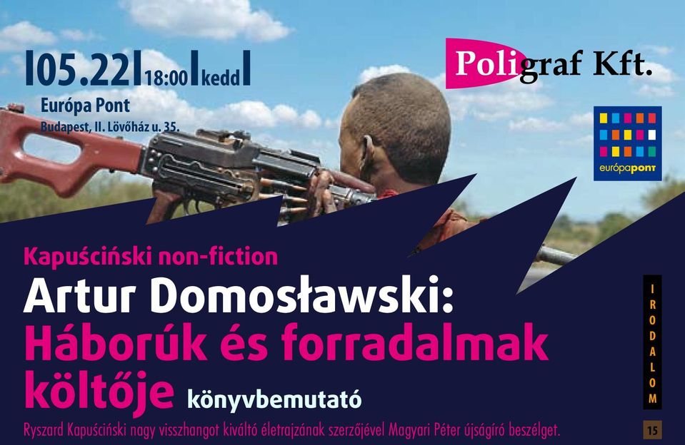 forradalmak költője könyvbemutató Ryszard Kapuściński nagy