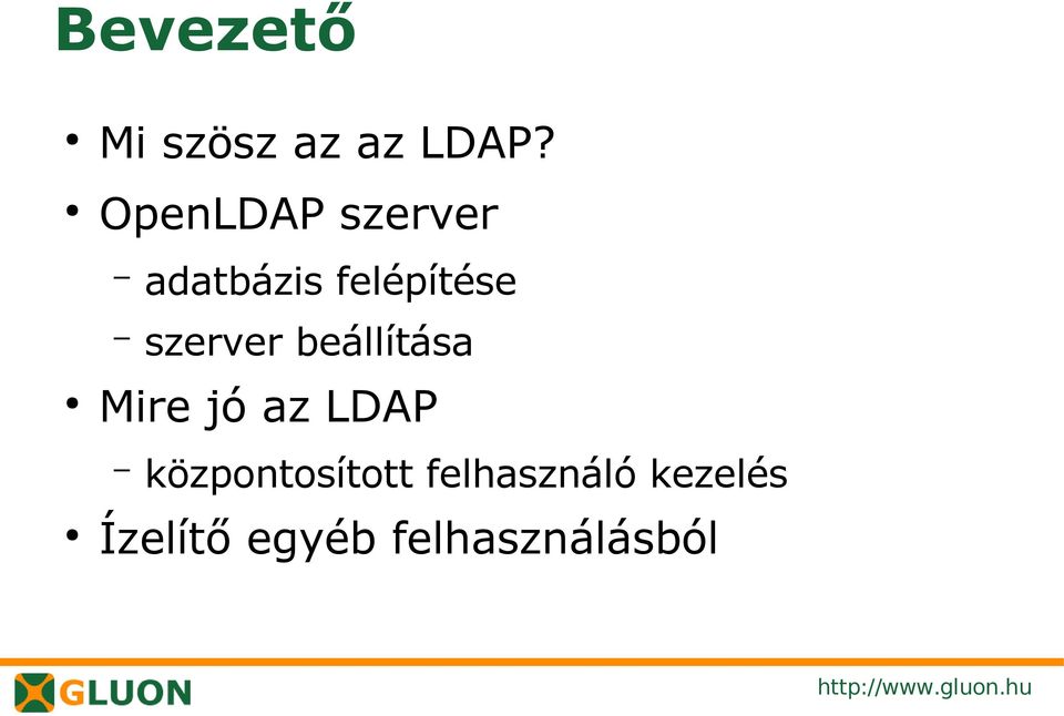 szerver beállítása Mire jó az LDAP