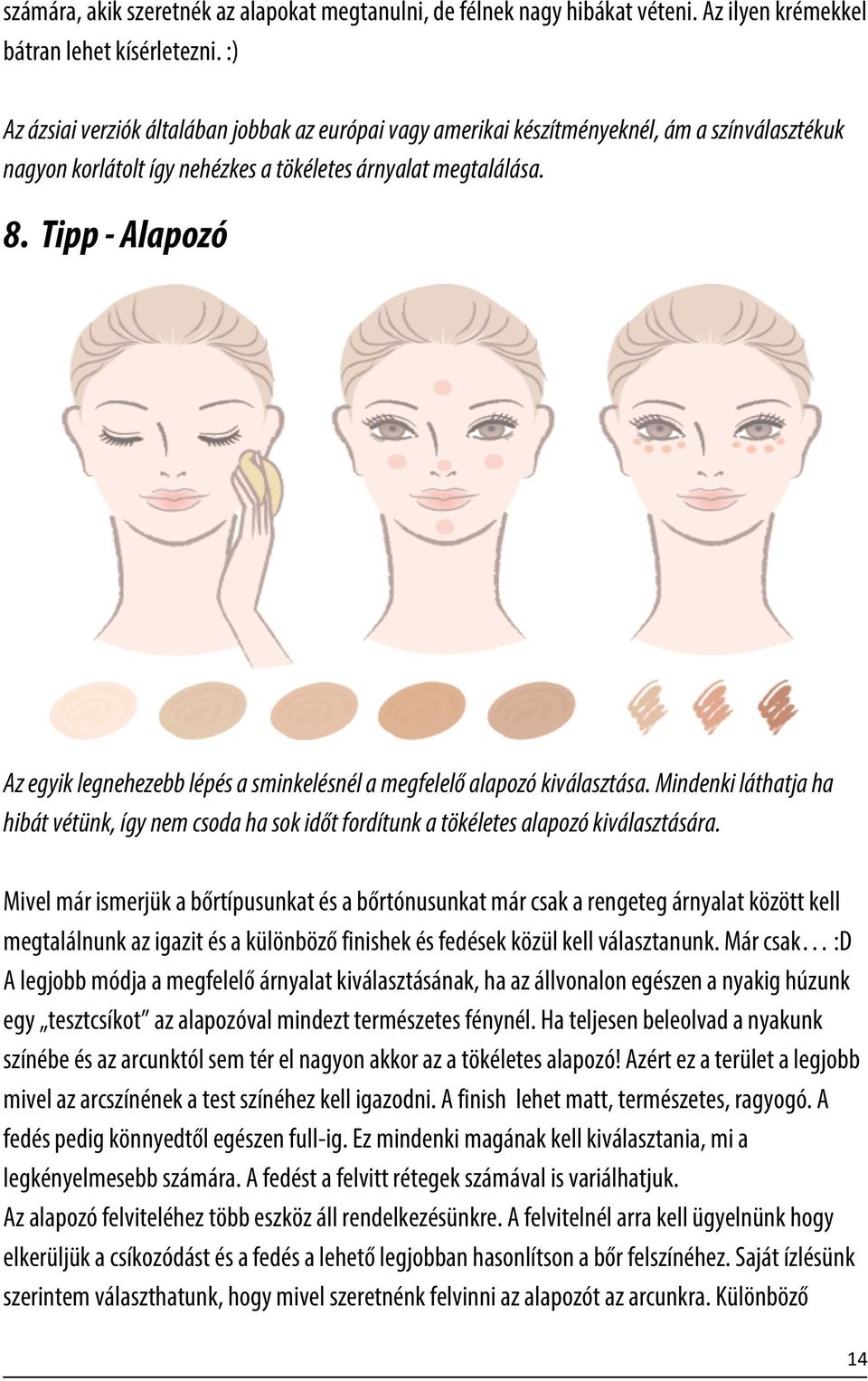 Tipp - Alapozó Az egyik legnehezebb lépés a sminkelésnél a megfelelő alapozó kiválasztása. Mindenki láthatja ha hibát vétünk, így nem csoda ha sok időt fordítunk a tökéletes alapozó kiválasztására.