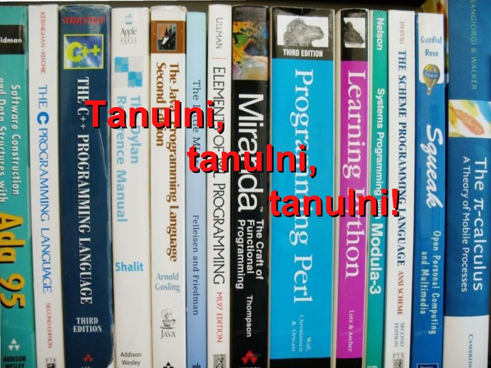 tanulni!