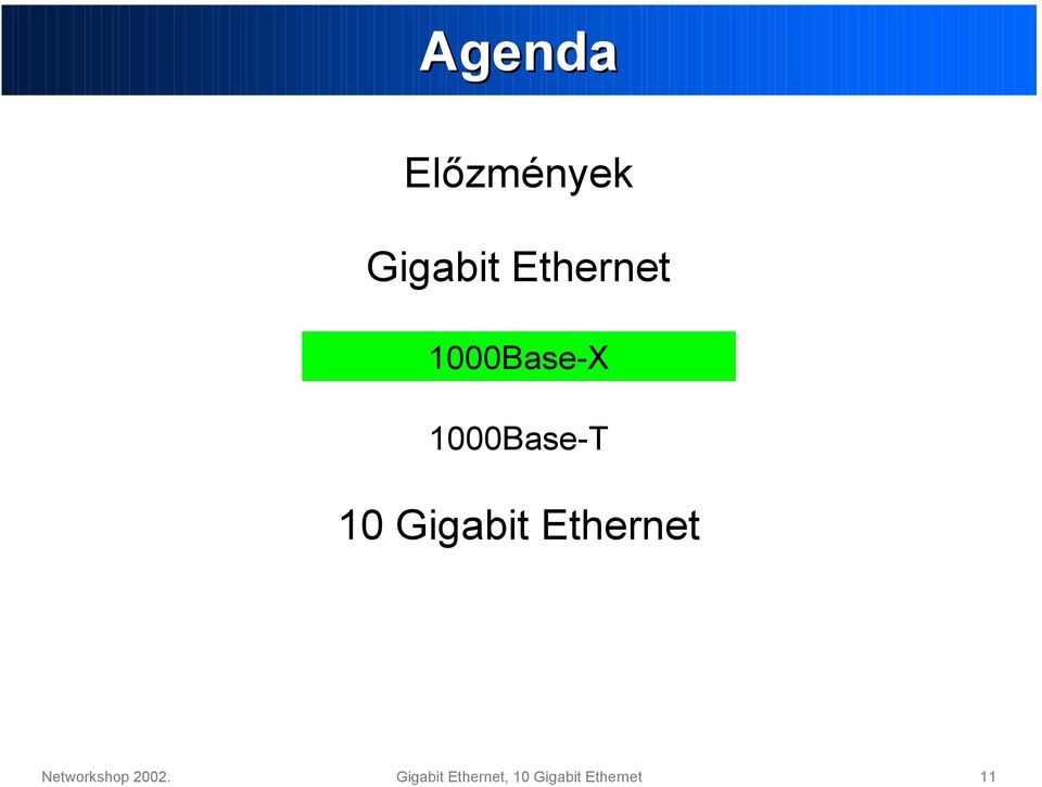 Gigabit Ethernet Networkshop 2002.