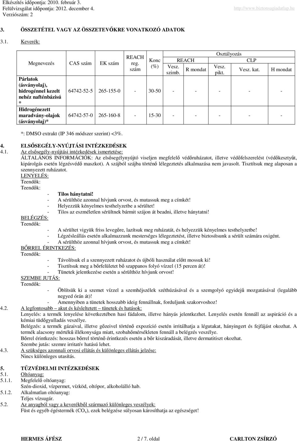 Osztályozás Vesz. pikt. CLP Vesz. kat. H mondat 64742525 26515