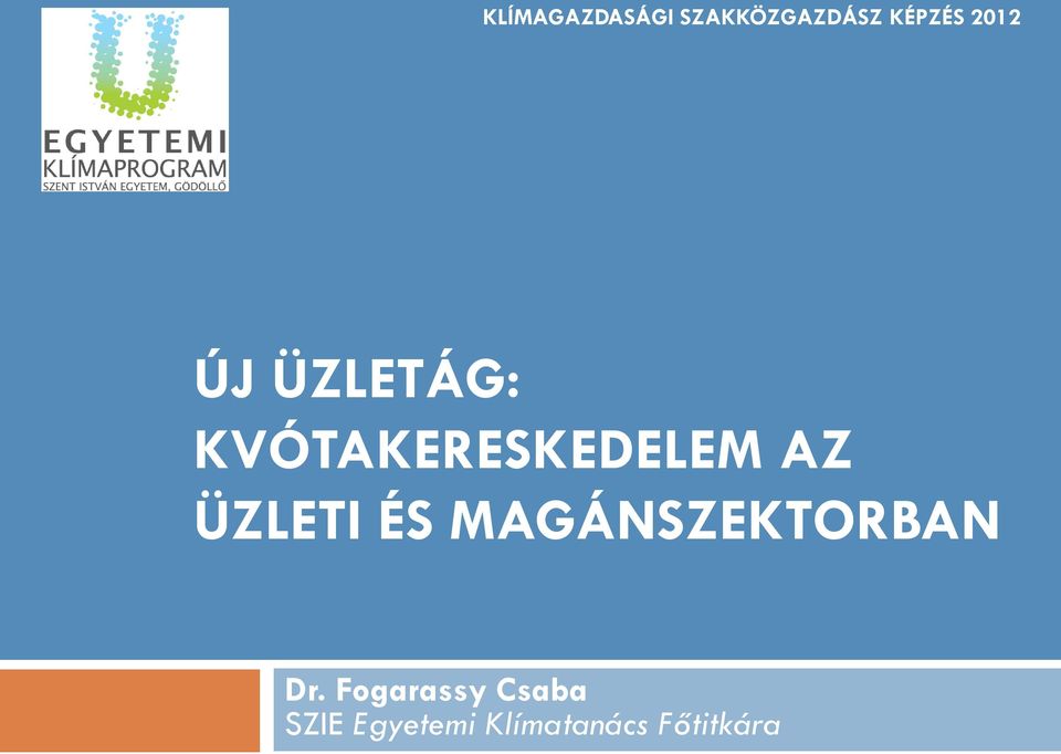 ÜZLETI ÉS MAGÁNSZEKTORBAN Dr.