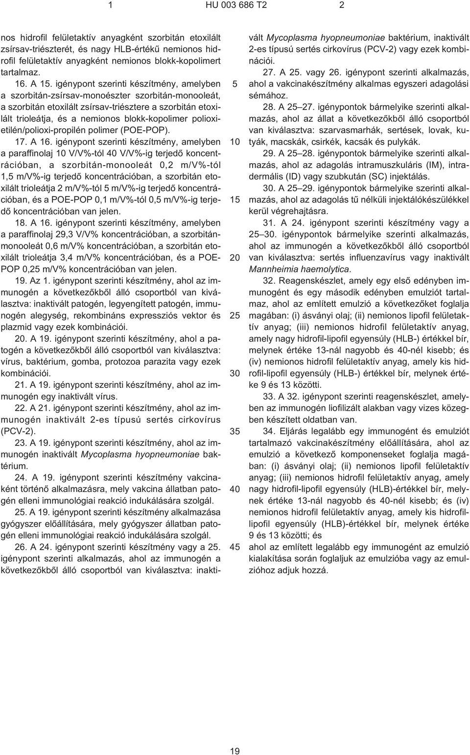 polioxietilén/polioxi-propilén polimer (POE-POP). 17. A 16.