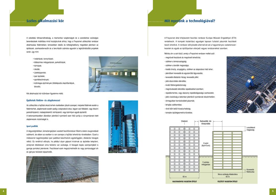költséghatékony mgoldást jlntsn az építészk, szrkzttrvzôk és a bruházók számára gyaránt a lgkülönbözôbb projktk során, úgy mint: irodaházak, toronyházak; többszints mélygarázsok, parkolóházak;