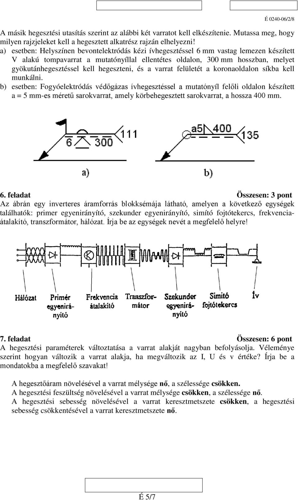 hegeszteni, és a varrat felületét a koronaoldalon síkba kell munkálni.