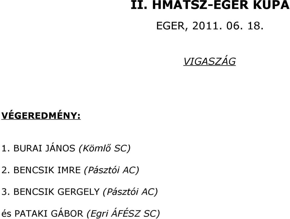 (Kömlő SC) BENCSIK IMRE (Pásztói