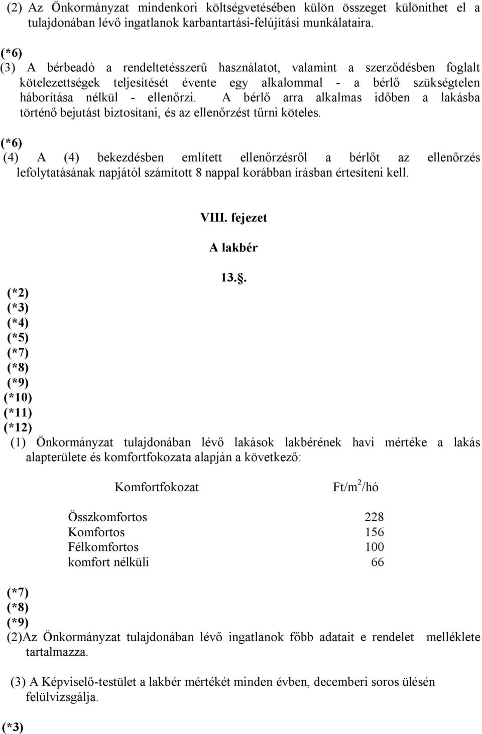 A bérlő arra alkalmas időben a lakásba történő bejutást biztosítani, és az ellenőrzést tűrni köteles.