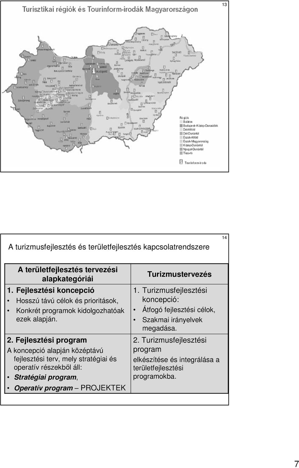 Fejlesztési program A koncepció alapján középtávú fejlesztési terv, mely stratégiai és operatív részekbıl áll: Stratégiai program, Operatív