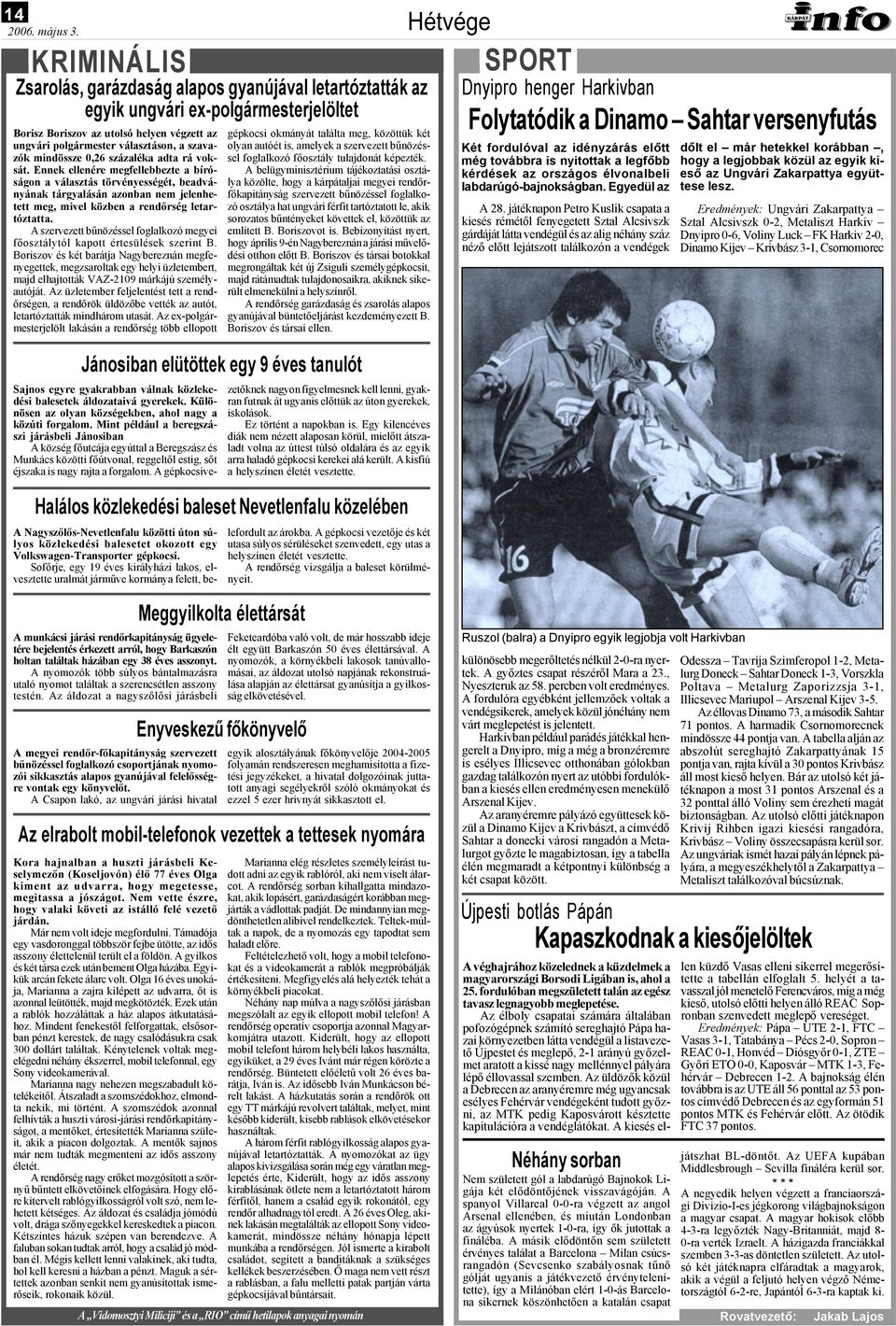 Randevú 50 évesnél idősebb balesetet