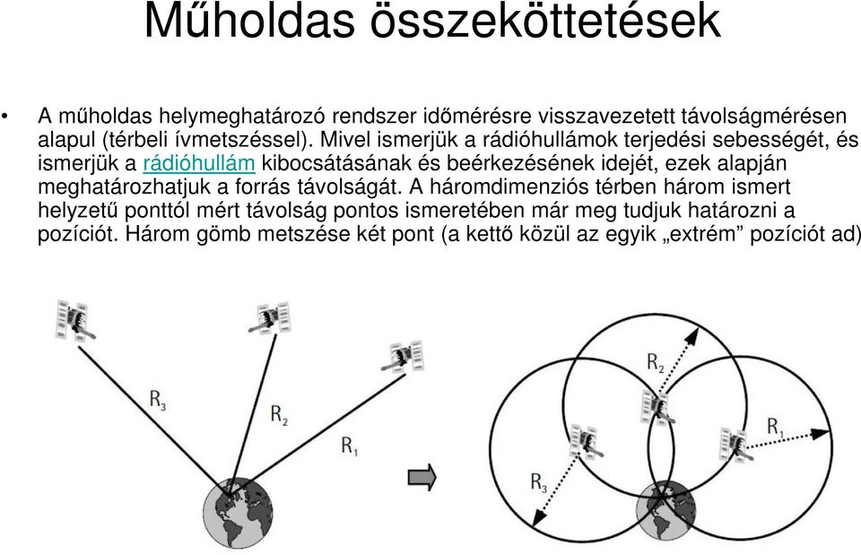 Mivel ismerjük a rádióhullámok terjedési sebességét, és ismerjük a rádióhullám kibocsátásának és beérkezésének idejét, ezek