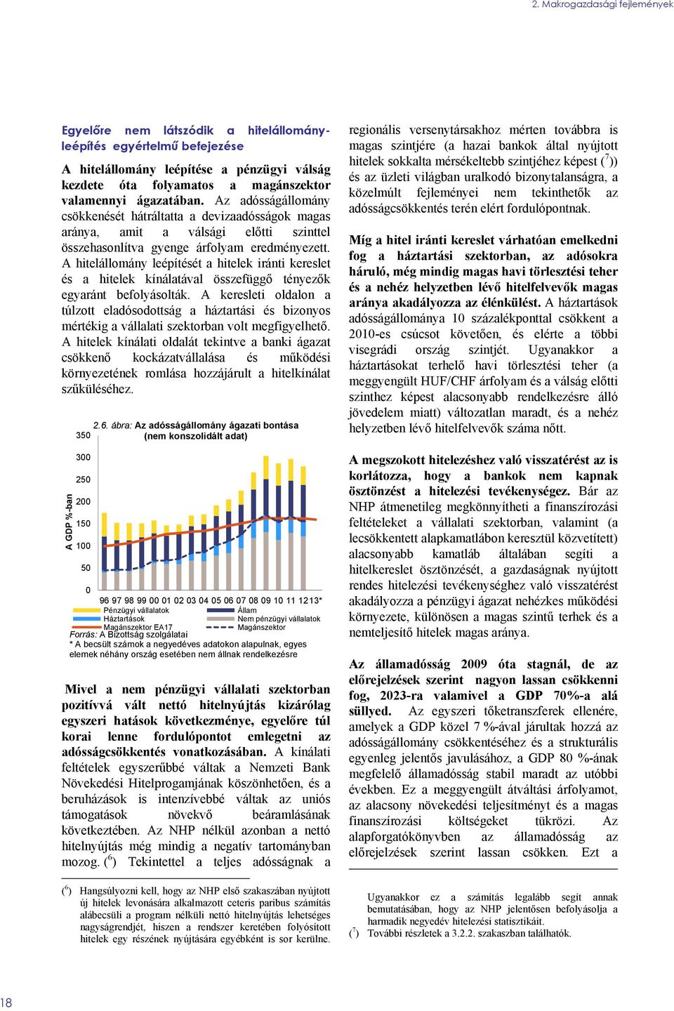 A hitelállomány leépítését a hitelek iránti kereslet és a hitelek kínálatával összefüggő tényezők egyaránt befolyásolták.