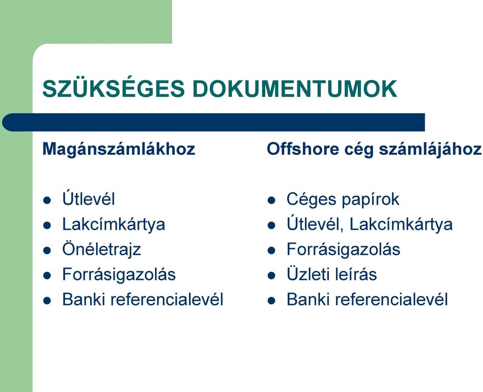 Forrásigazolás Banki referencialevél Céges papírok