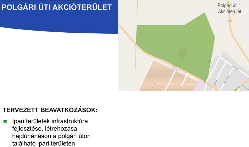 infrastruktúra fejlesztése, létrehozása