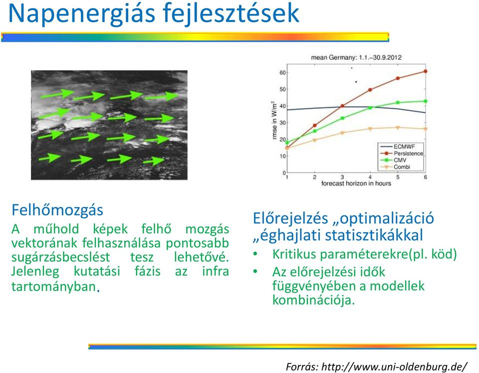 Előrejelzés optimalizáció éghajlati statisztikákkal Kritikus paraméterekre(pl.