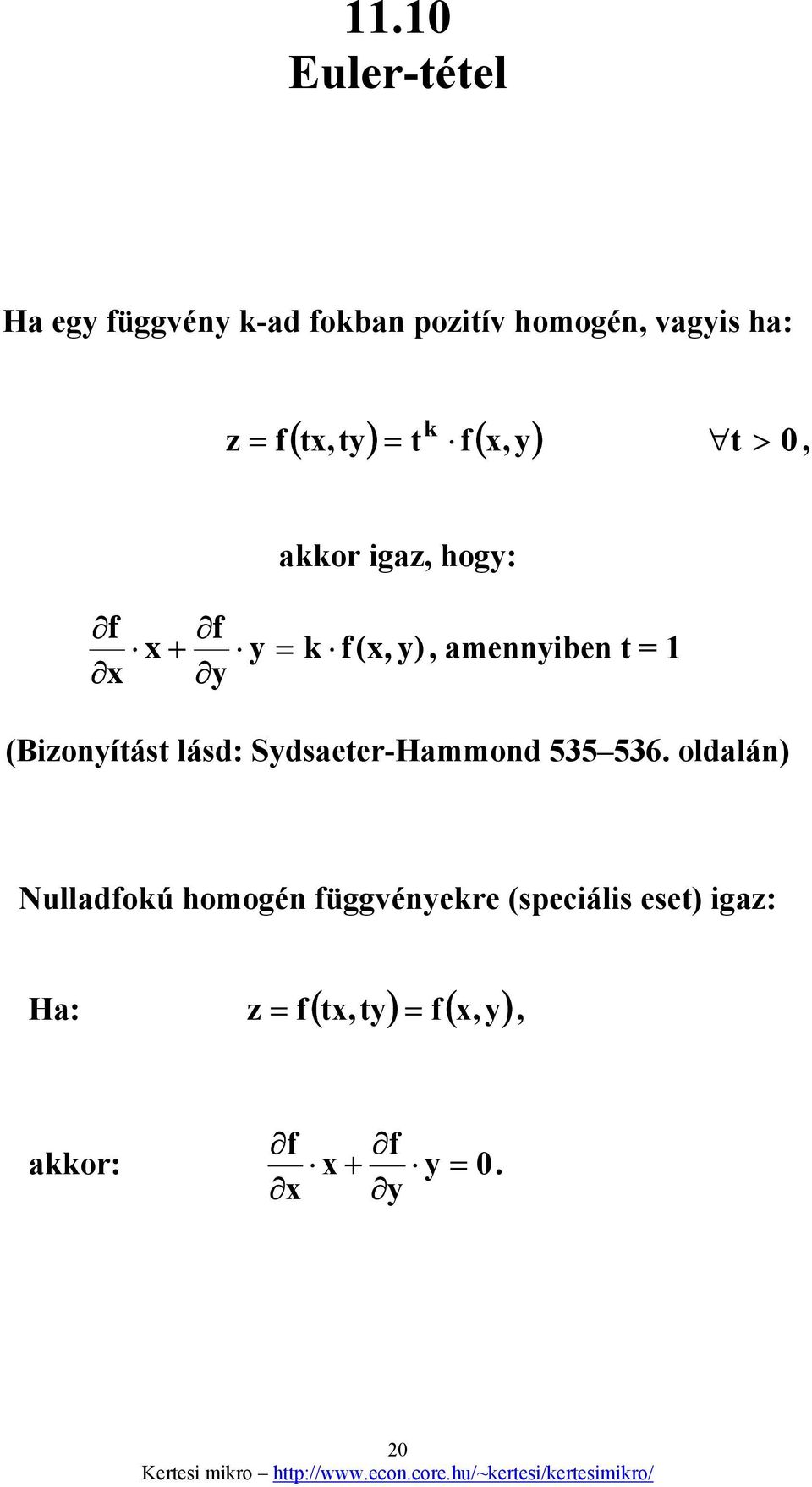 Sydsaeter-Hammond 535 536.