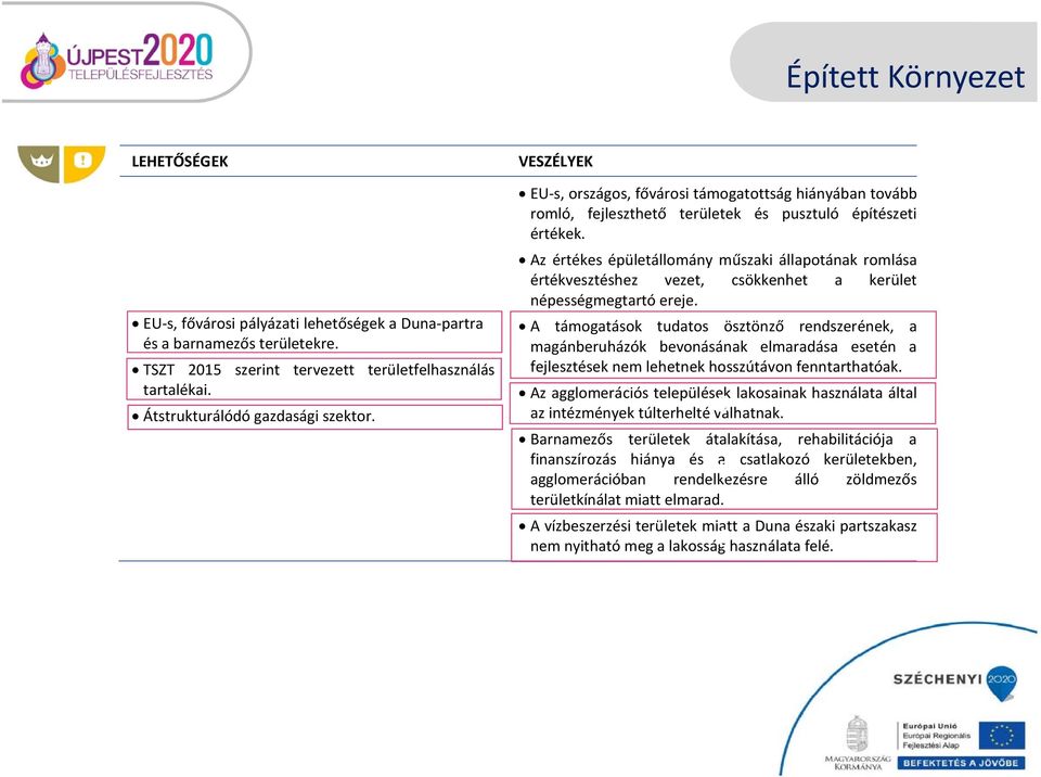 Az értékes épületállomány műszaki állapotának romlása értékvesztéshez vezet, csökkenhet a kerület népességmegtartó ereje.