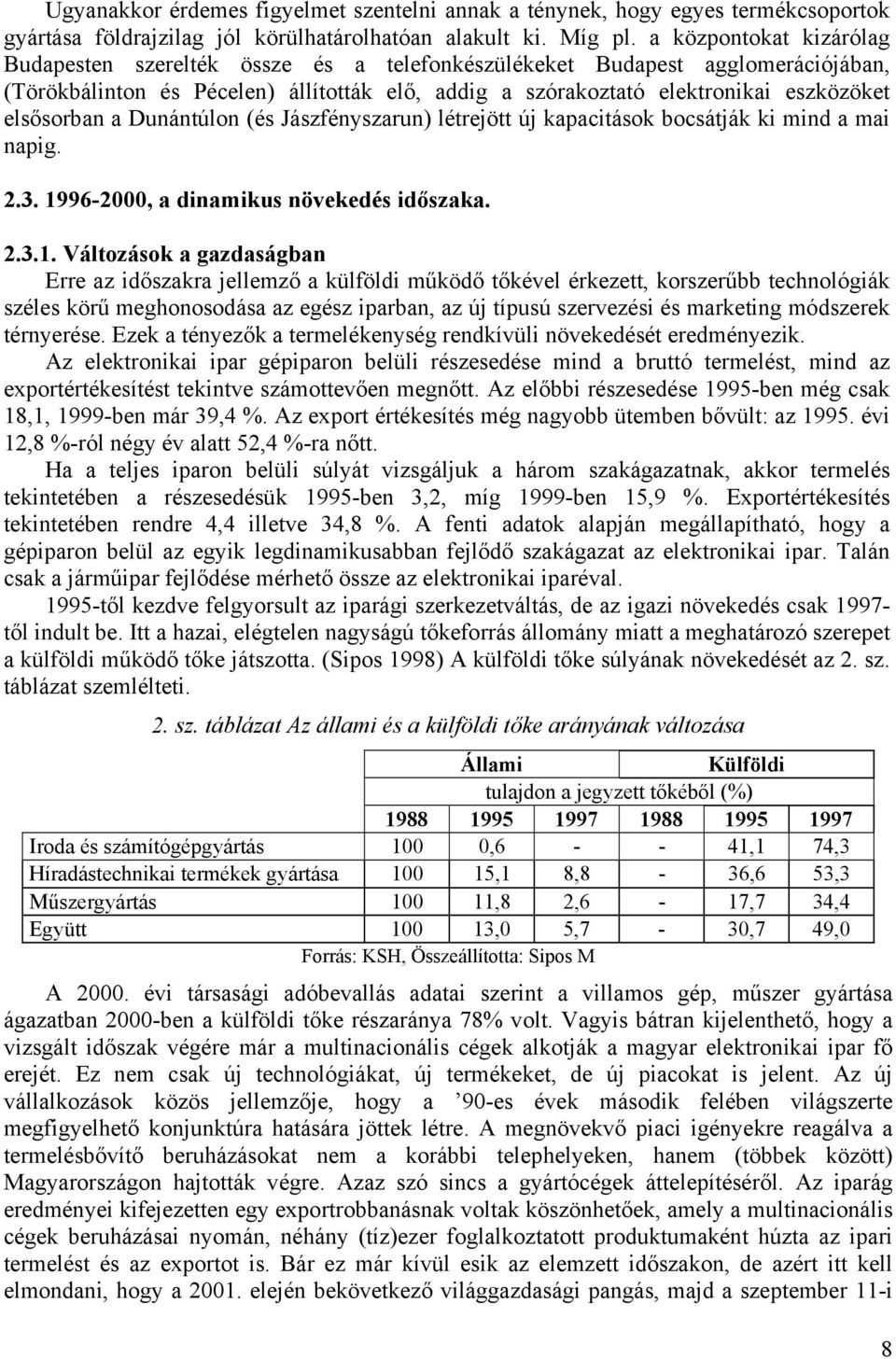 elsősorban a Dunántúlon (és Jászfényszarun) létrejött új kapacitások bocsátják ki mind a mai napig. 2.3. 19