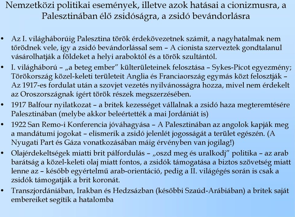 a török szultántól. I.