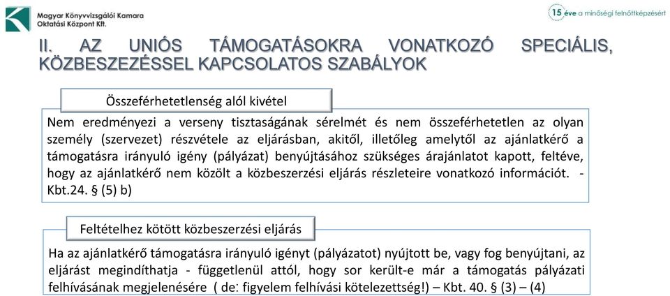 ajánlatkérő nem közölt a közbeszerzési eljárás részleteire vonatkozó információt. - Kbt.24.