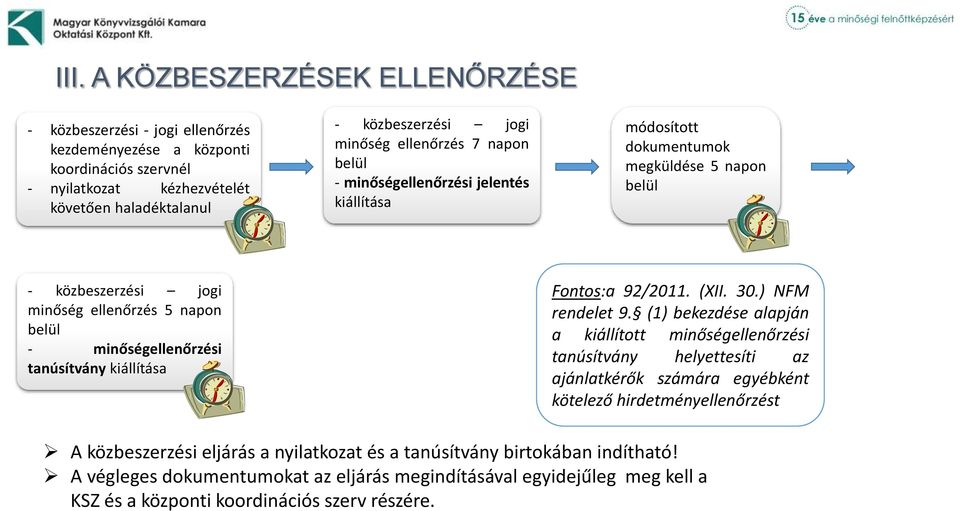 tanúsítvány kiállítása Fontos:a 92/2011. (XII. 30.) NFM rendelet 9.