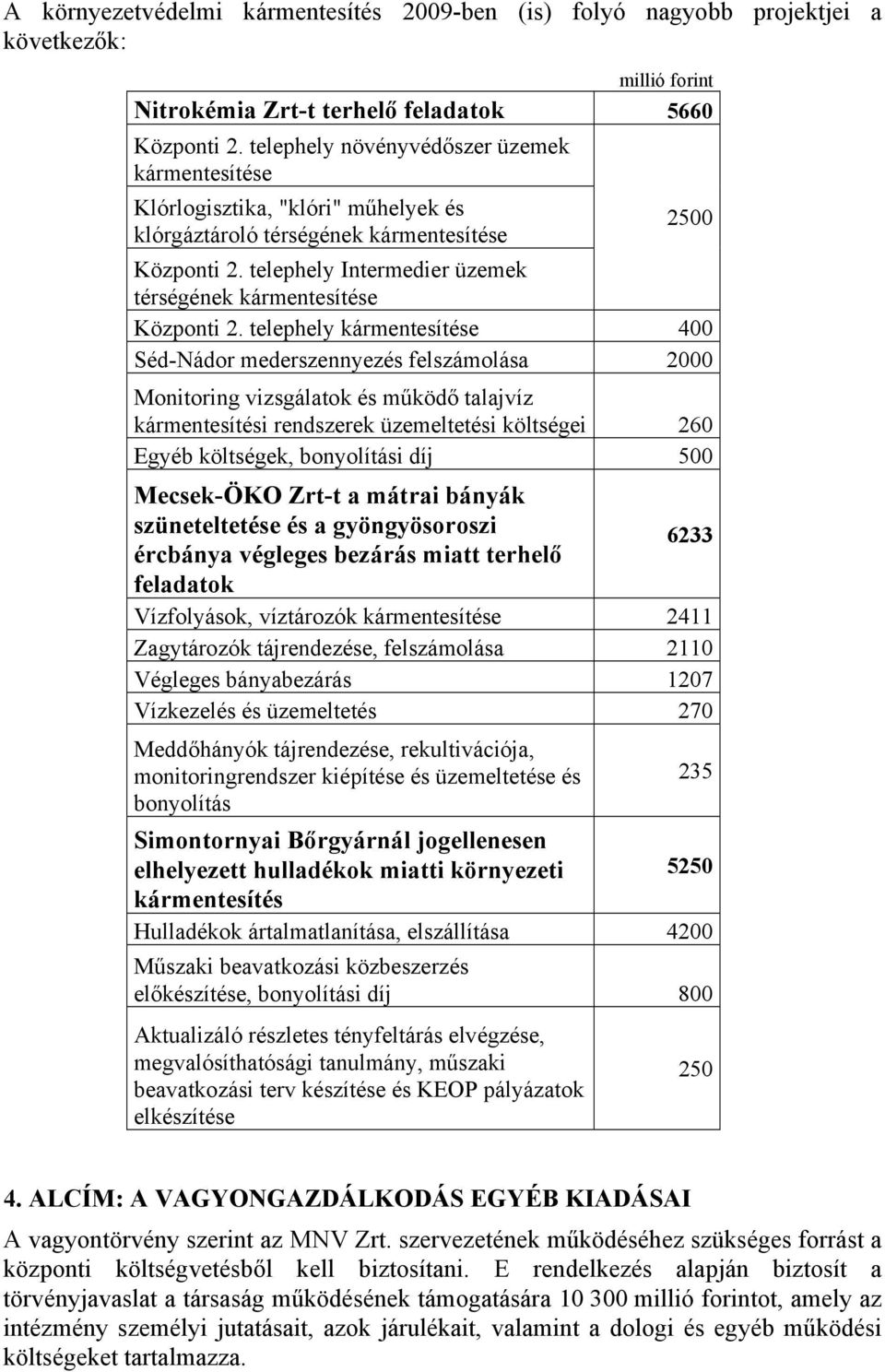 telephely Intermedier üzemek térségének kármentesítése Központi 2.