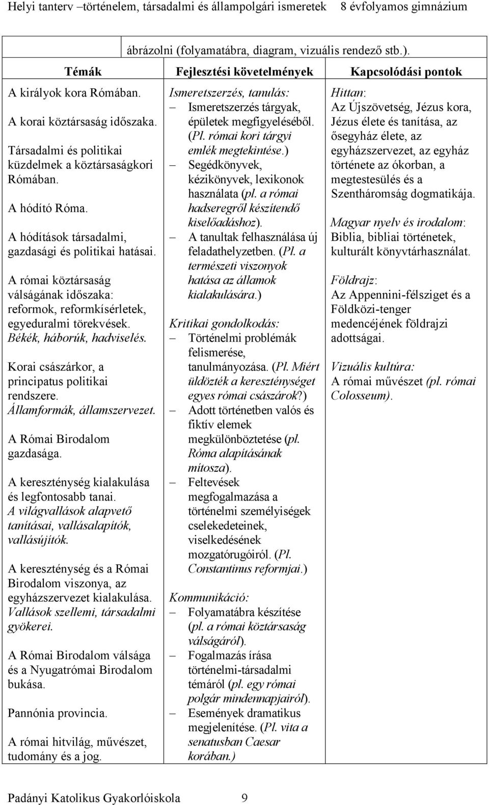 A római köztársaság válságának időszaka: reformok, reformkísérletek, egyeduralmi törekvések. Békék, háborúk, hadviselés. Korai császárkor, a principatus politikai rendszere.