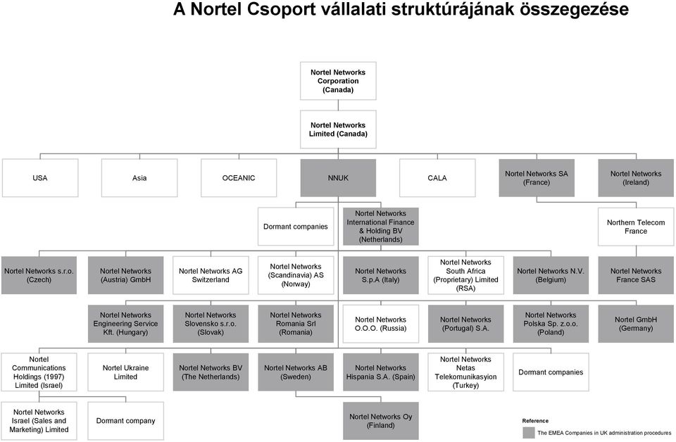 p.A (Italy) Nortel Networks South Africa (Proprietary) Limited (RSA) Nortel Networks N.V. (Belgium) Nortel Networks France SAS Nortel Networks Engineering Service Kft.