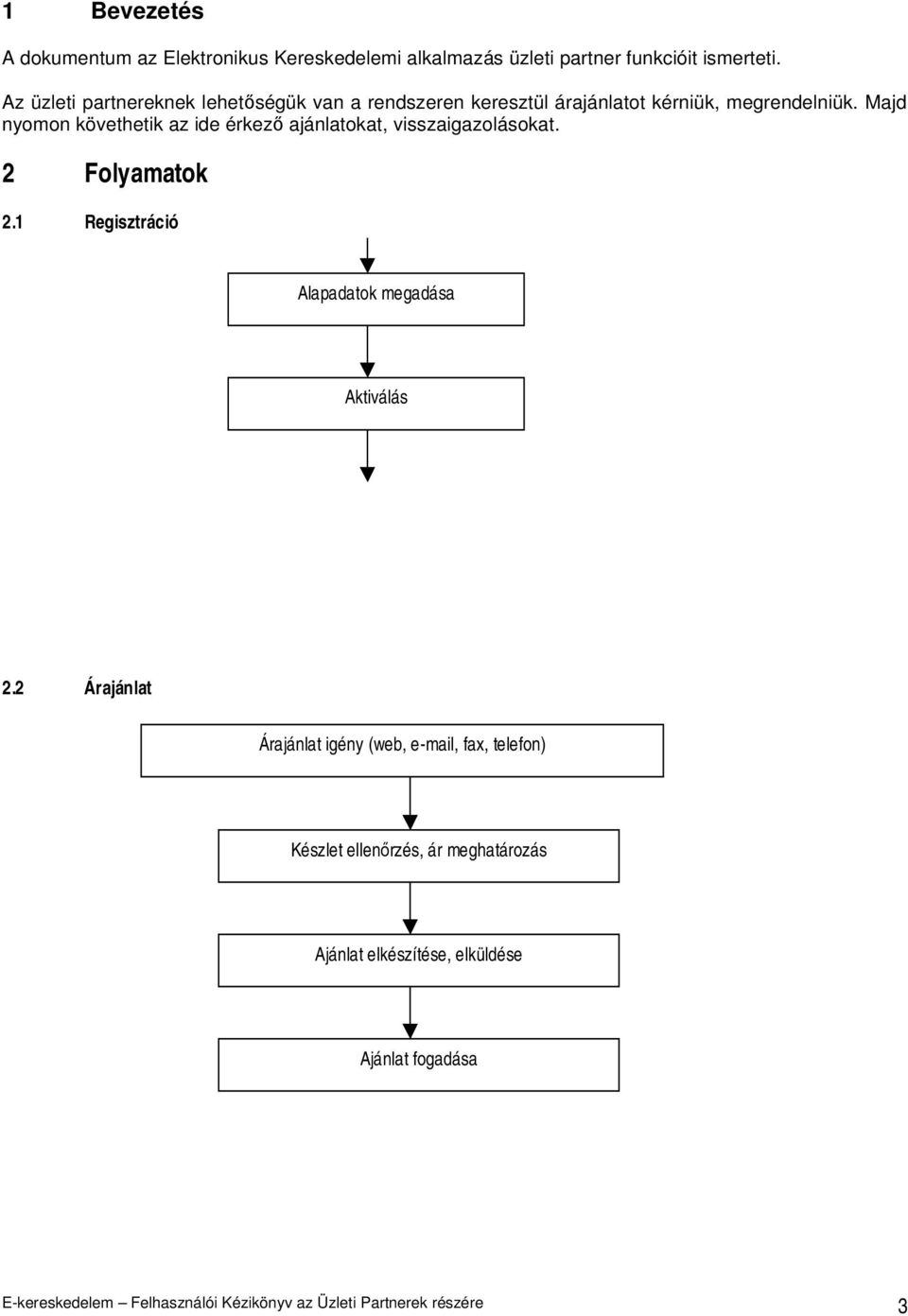 Majd nyomon követhetik az ide érkezı ajánlatokat, visszaigazolásokat. 2 Folyamatok 2.1 Regisztráció Alapadatok megadása Aktiválás 2.