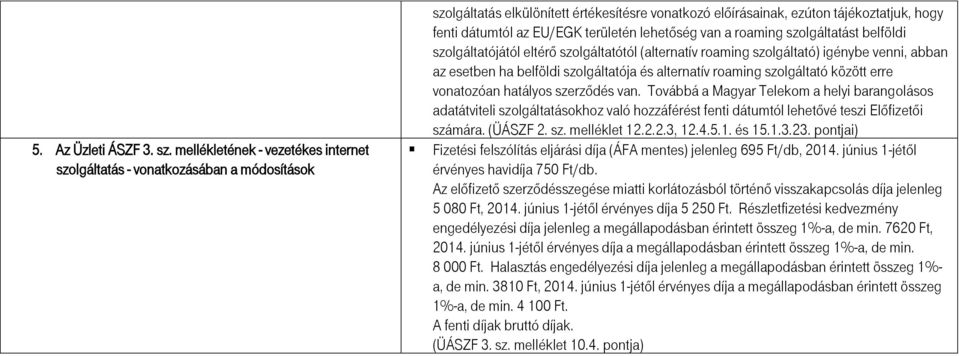 területén lehetőség van a roaming szolgáltatást belföldi szolgáltatójától eltérő szolgáltatótól (alternatív roaming szolgáltató) igénybe venni, abban az esetben ha belföldi szolgáltatója és